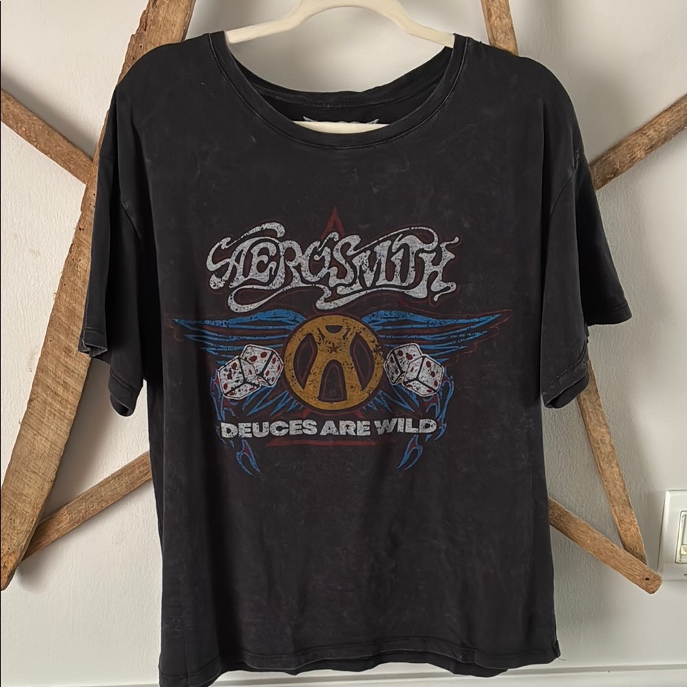Aerosmith Black Graphic Tee - Short Sleeve